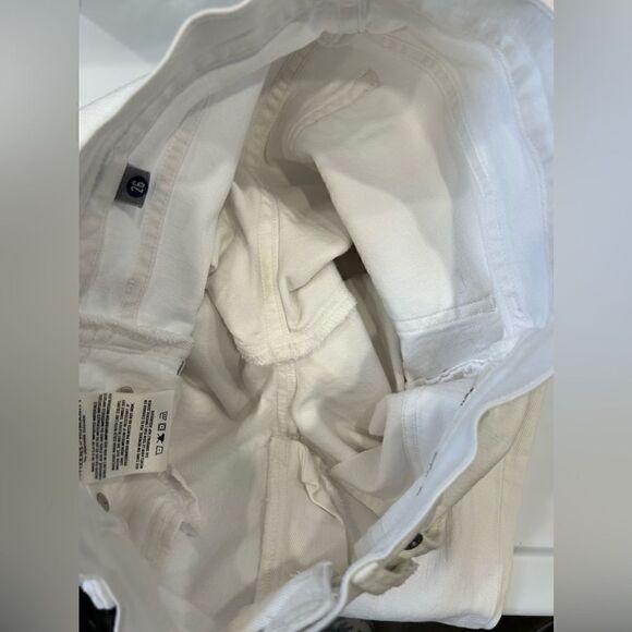 Citizens of Humanity Rocket Crop White Denim Distressed Skinny Jeans - Picture 14 of 14